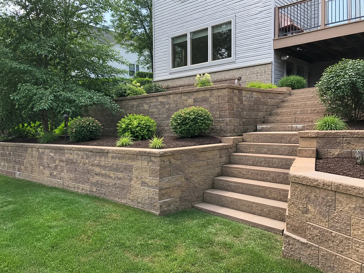 Landscaped the concept with stonework and planting